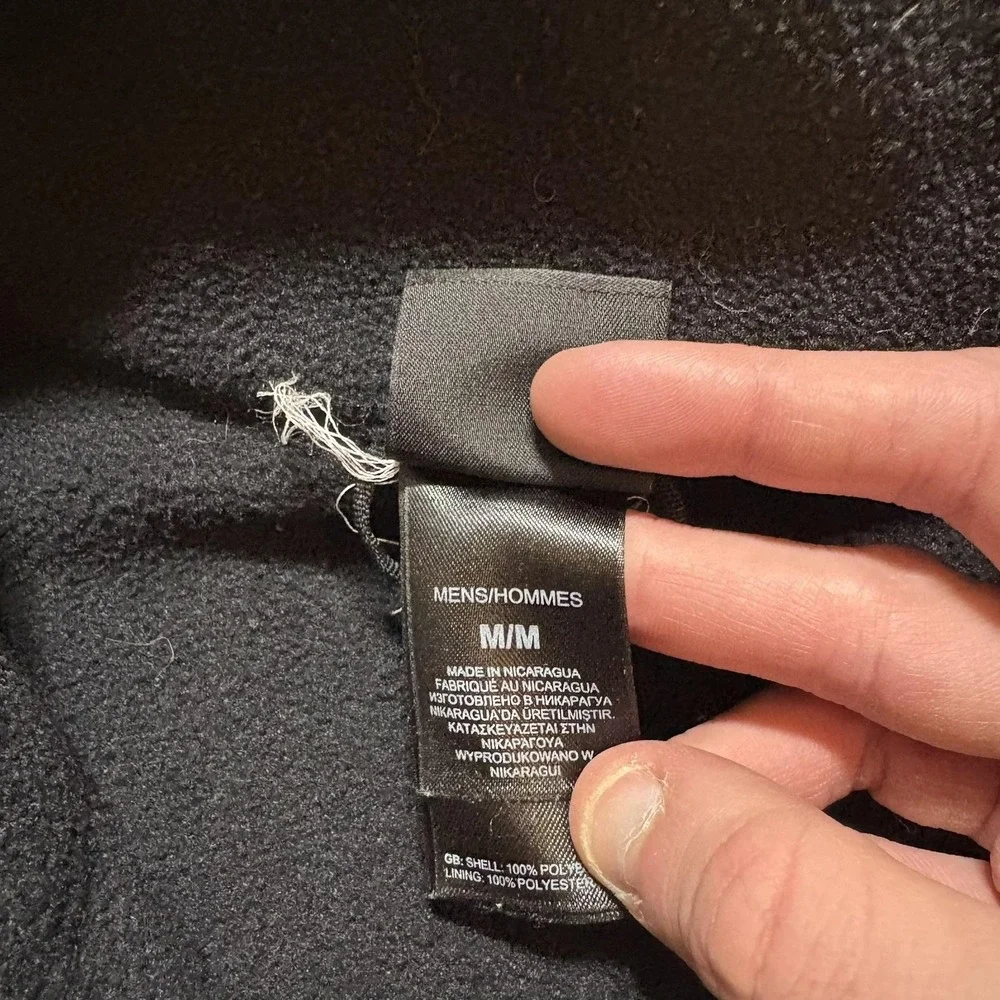 The North Face Fleece Jacket Mens Medium Black Full Zip‎ Polartec Classic Casual